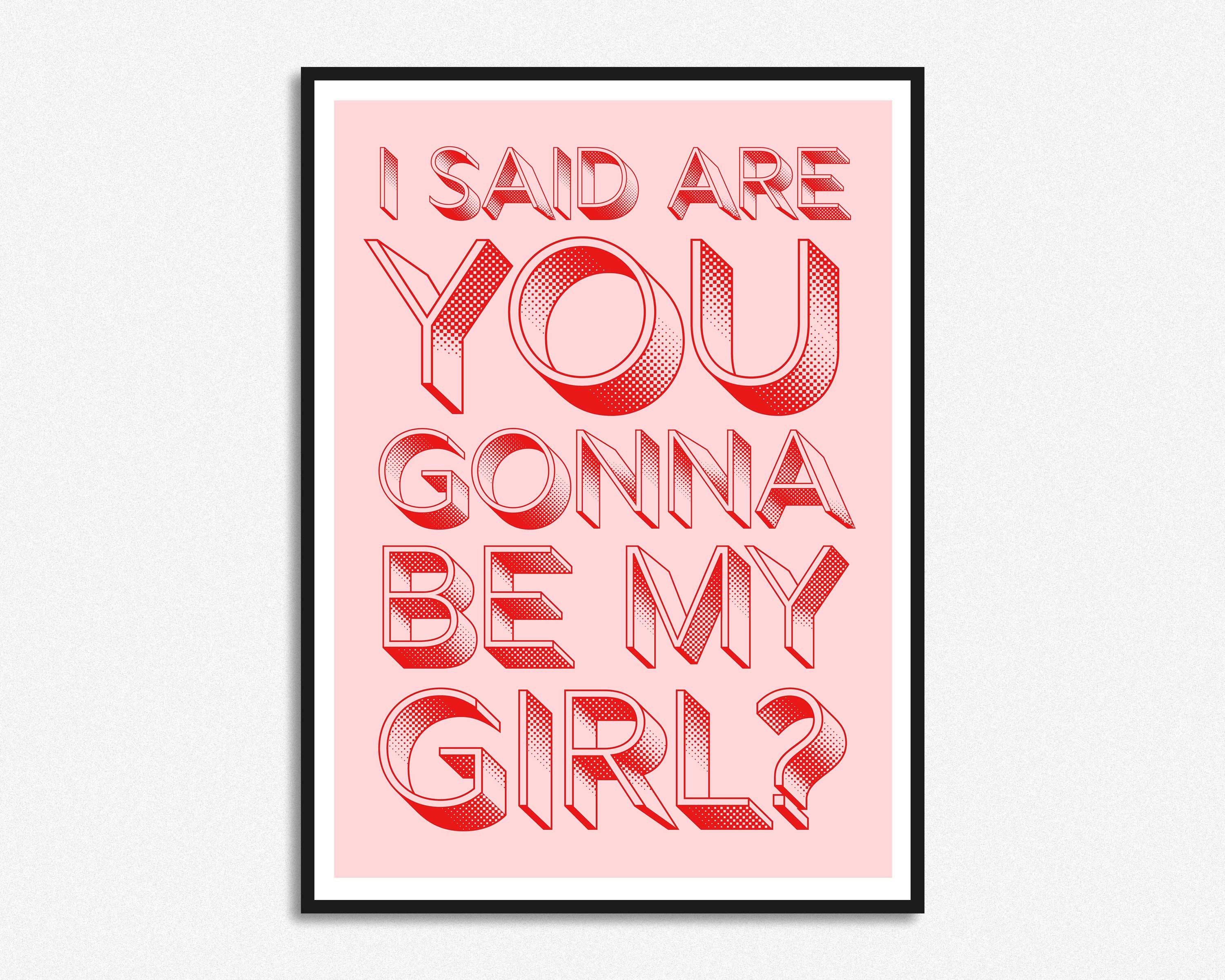 Jet Are You Gonna Be My Girl? Inspired Lyrics Print | Music Print