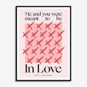 Don&#39;t Delete The Kisses Inspired Lyrics Print | Music Print | A5 A4 A3 | Unframed Indie Rock Art | Gig Concert Poster | Gift