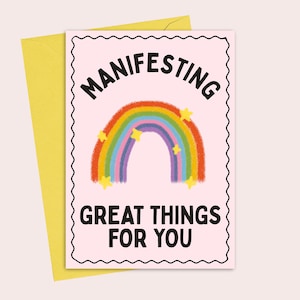 Manifester de grandes choses pour vous | Je pense à vous Carte de vœux