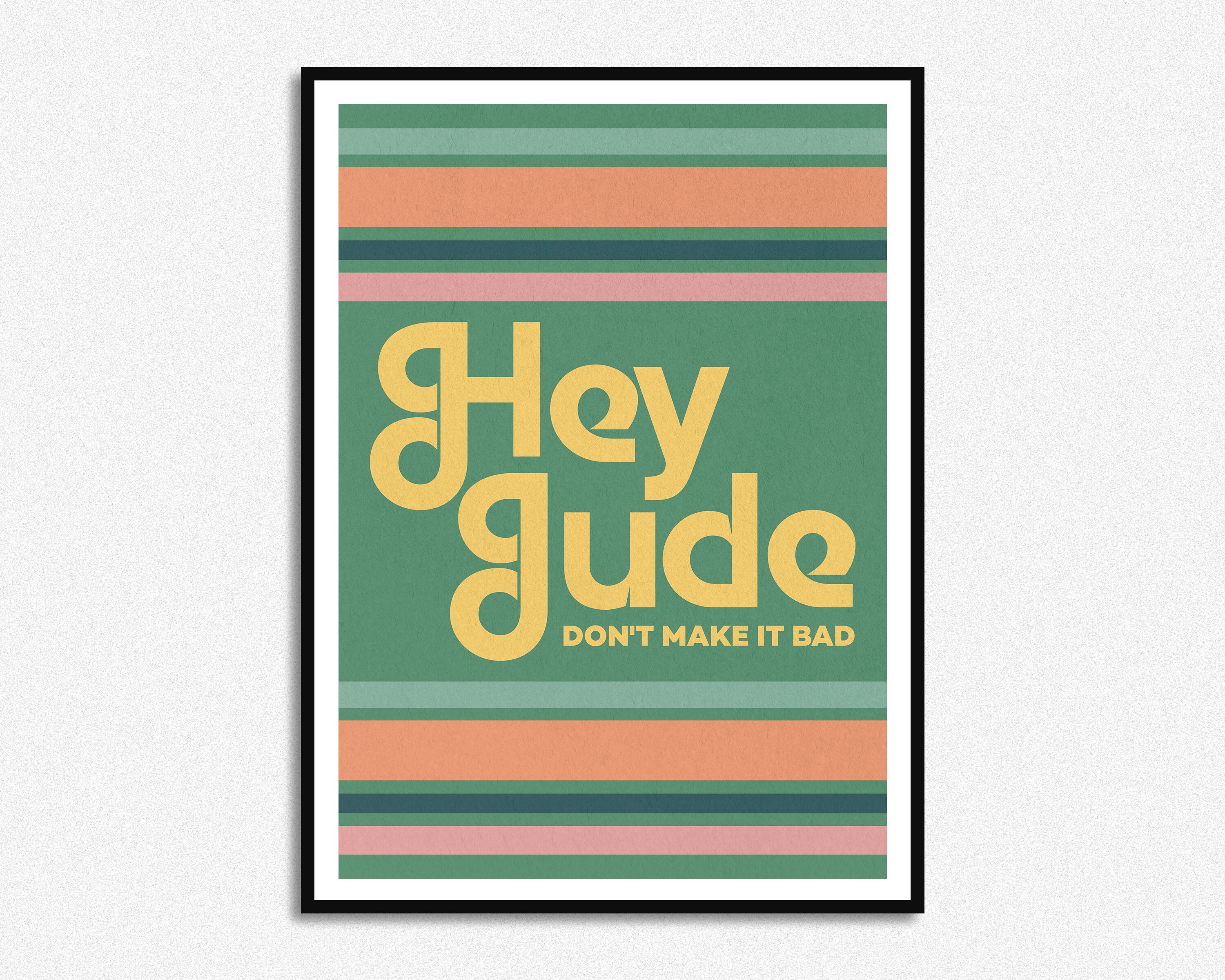 The Beatles Hey Jude Lyrics Print Retro Music A5 A4 A3 - Etsy