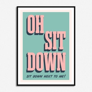 James - Sit Down Inspired Lyrics Print | Music Print | Alcohol | A5 A4 A3 | Unframed Indie Rock Art | Concert Poster | Gift