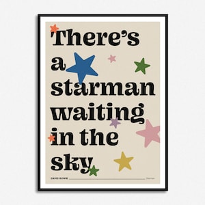 Starman Print / Quirky Star Print / A5 A4 A3 / Arte sin enmarcar / Dormitorio para niños / Cartel de decoración del hogar