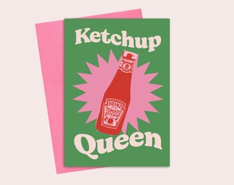 Carte de voeux reine du ketchup