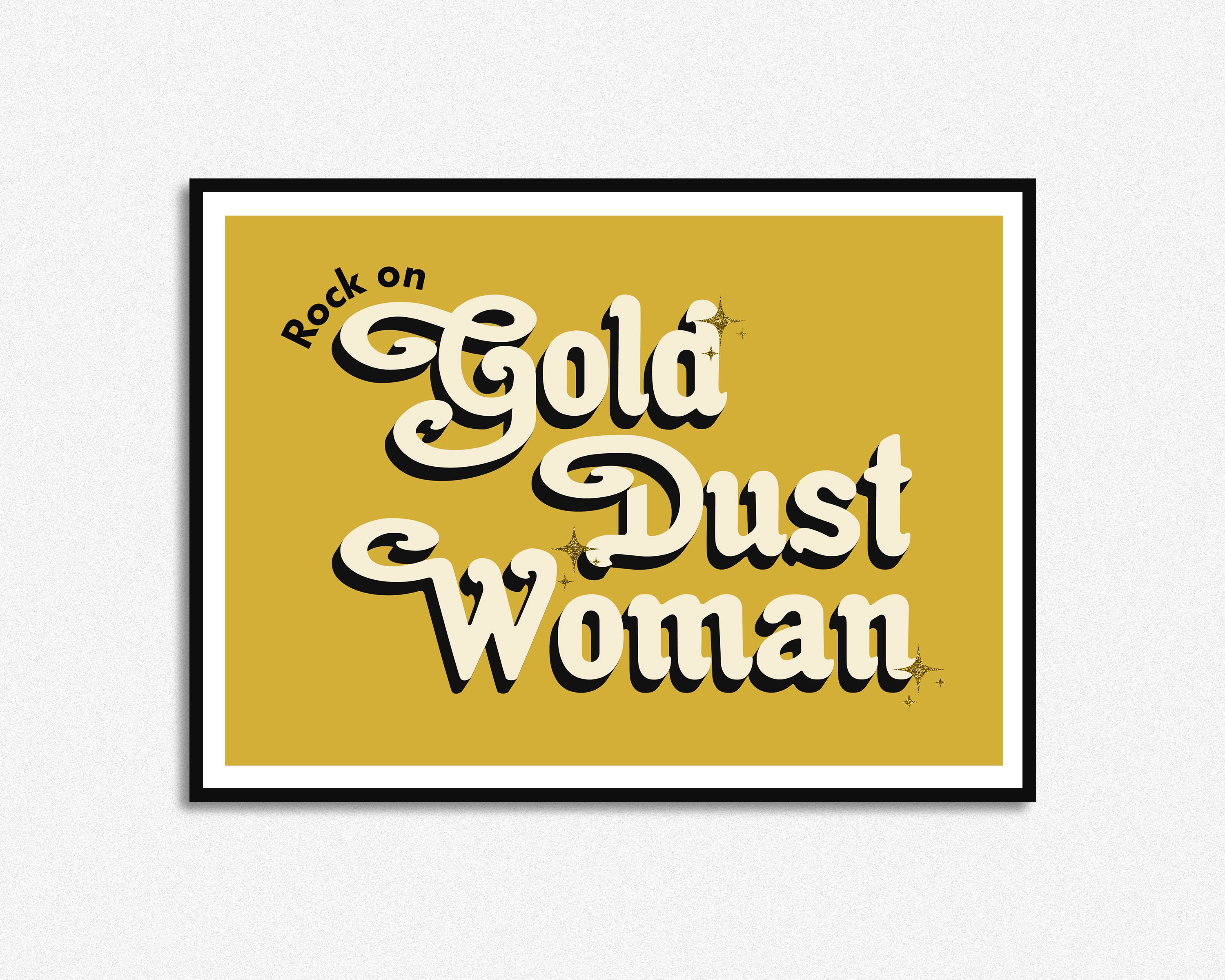 Gold Dust Woman Lyrics Print Music Print A5 A4 A3 