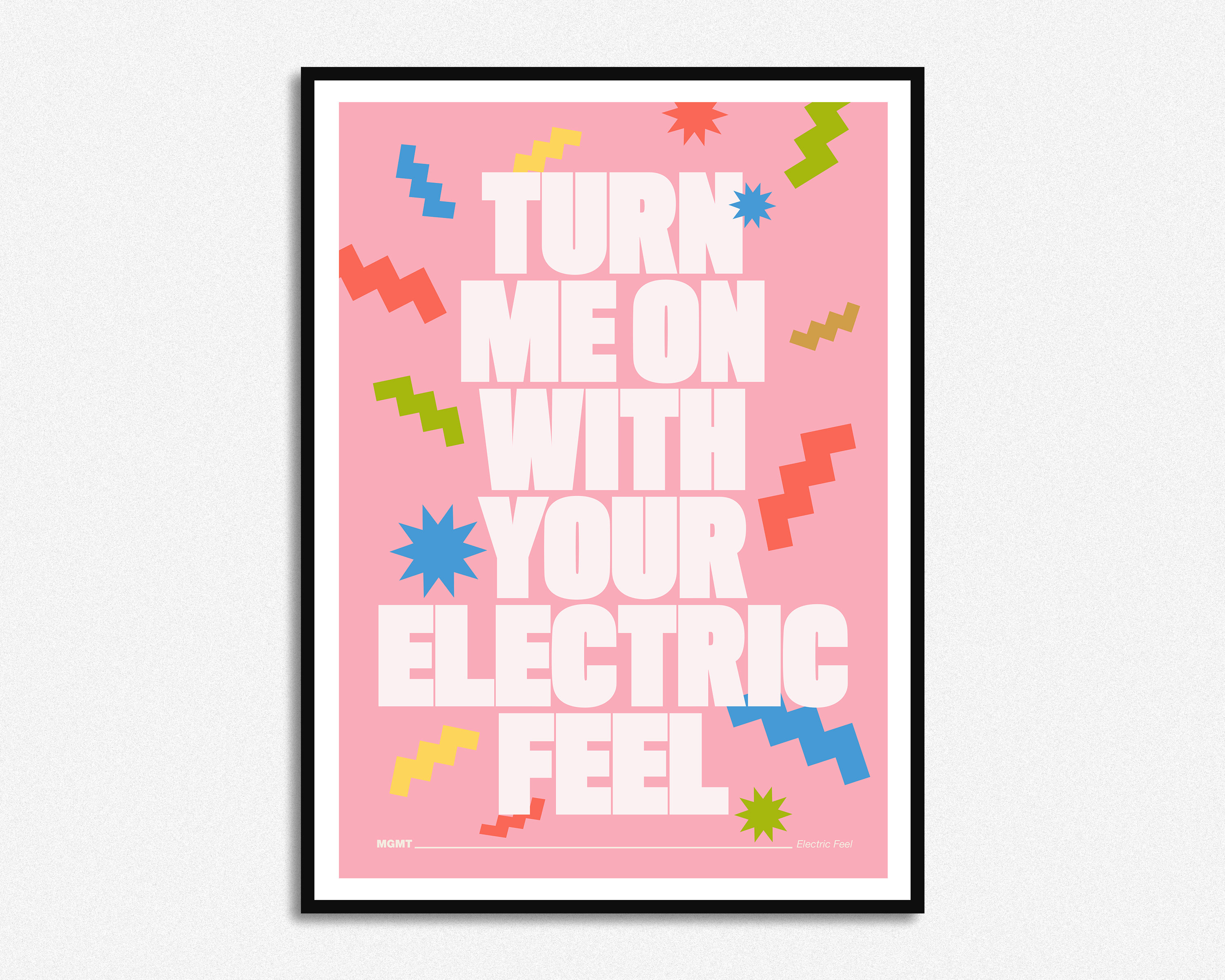 MGMT Electric Feel Lyrics Print Music Print A5 A4 A3 Etsy