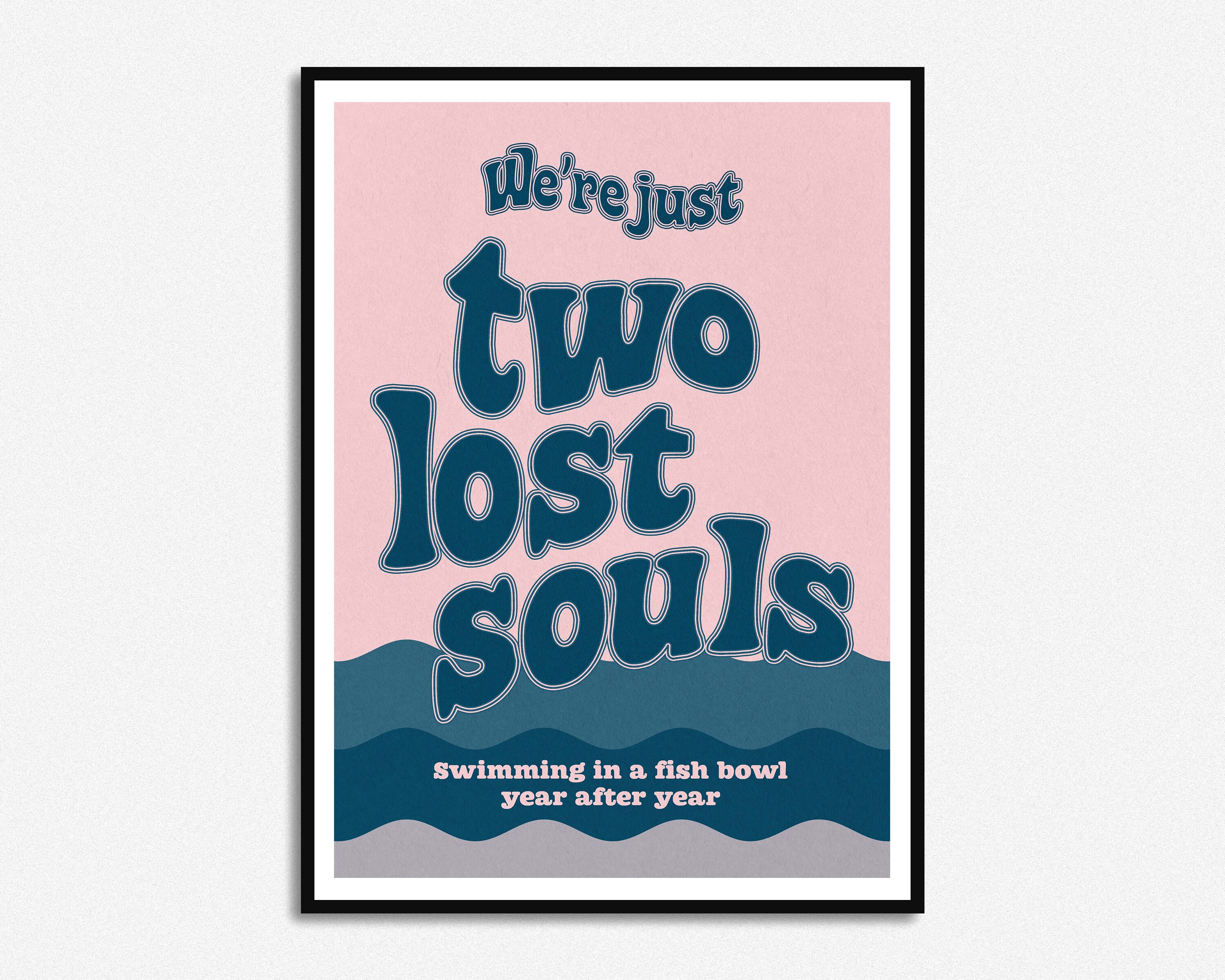 Paroles Pour Deux Ames Solitaires Part 1 inspiré de Pink Floyd Wish You Were Here Paroles Imprimer - Etsy France