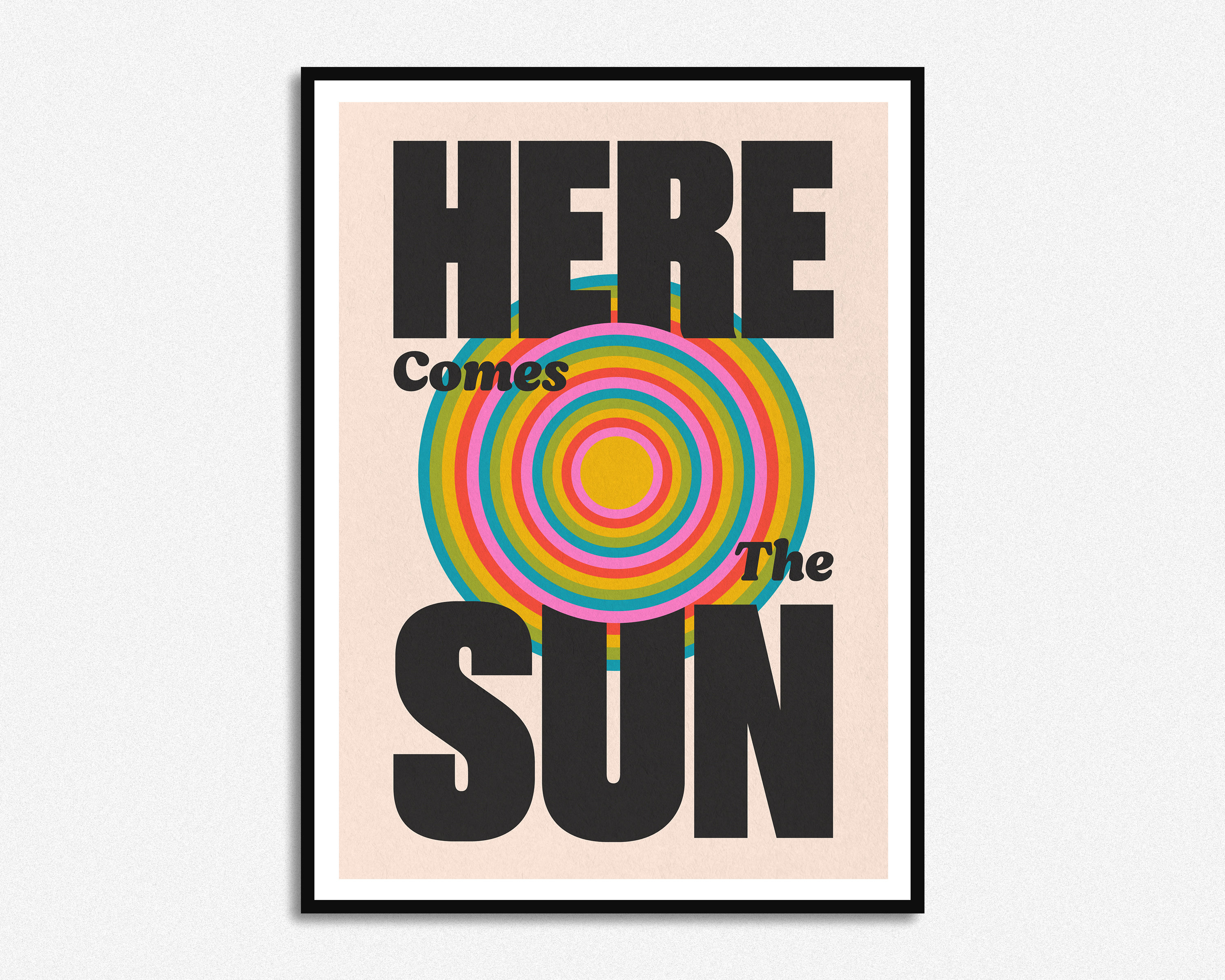 The Beatles Here Comes The Sun Tekst The Beatles Here Comes The Sun Lyrics Print Retro Music | Etsy