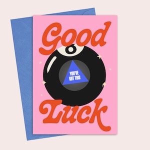 Bonne chance | vous l'avez | Carte de voeux Magic 8 Ball
