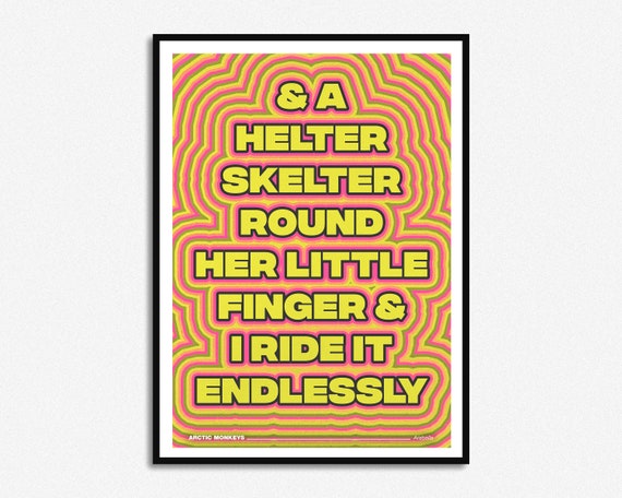 Arctic Monkeys Arabella Lyrics Print Music Print Helter Etsy