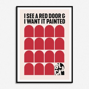 Paint It Black | Music Print | Lyrics Print | A5 A4 A3 | Unframed Indie Art | Gig Poster