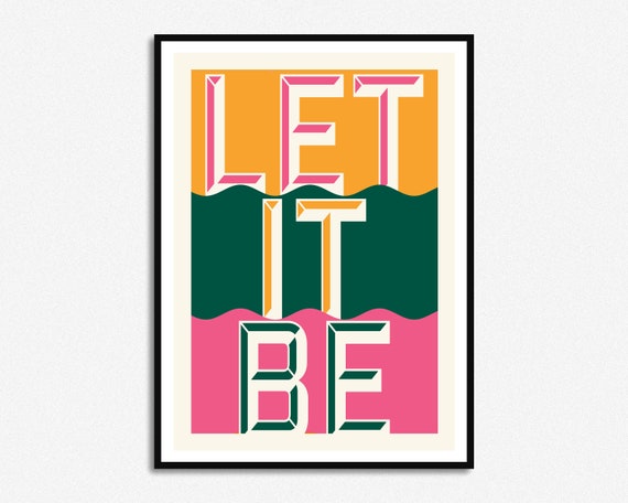 The Beatles Let It Be Lyrics Print Music Print A5 A4 A3 - Etsy