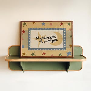 Impresión "Nochebuena, te amo" / Cita estética ilustrada para guardería / Habitación infantil / Cabaña / Arte sin marco / Galería de pared / A5 A4 A3 A2 A1