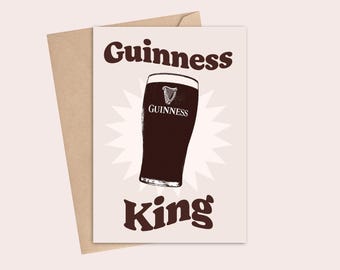 Guinness King Greeting Card