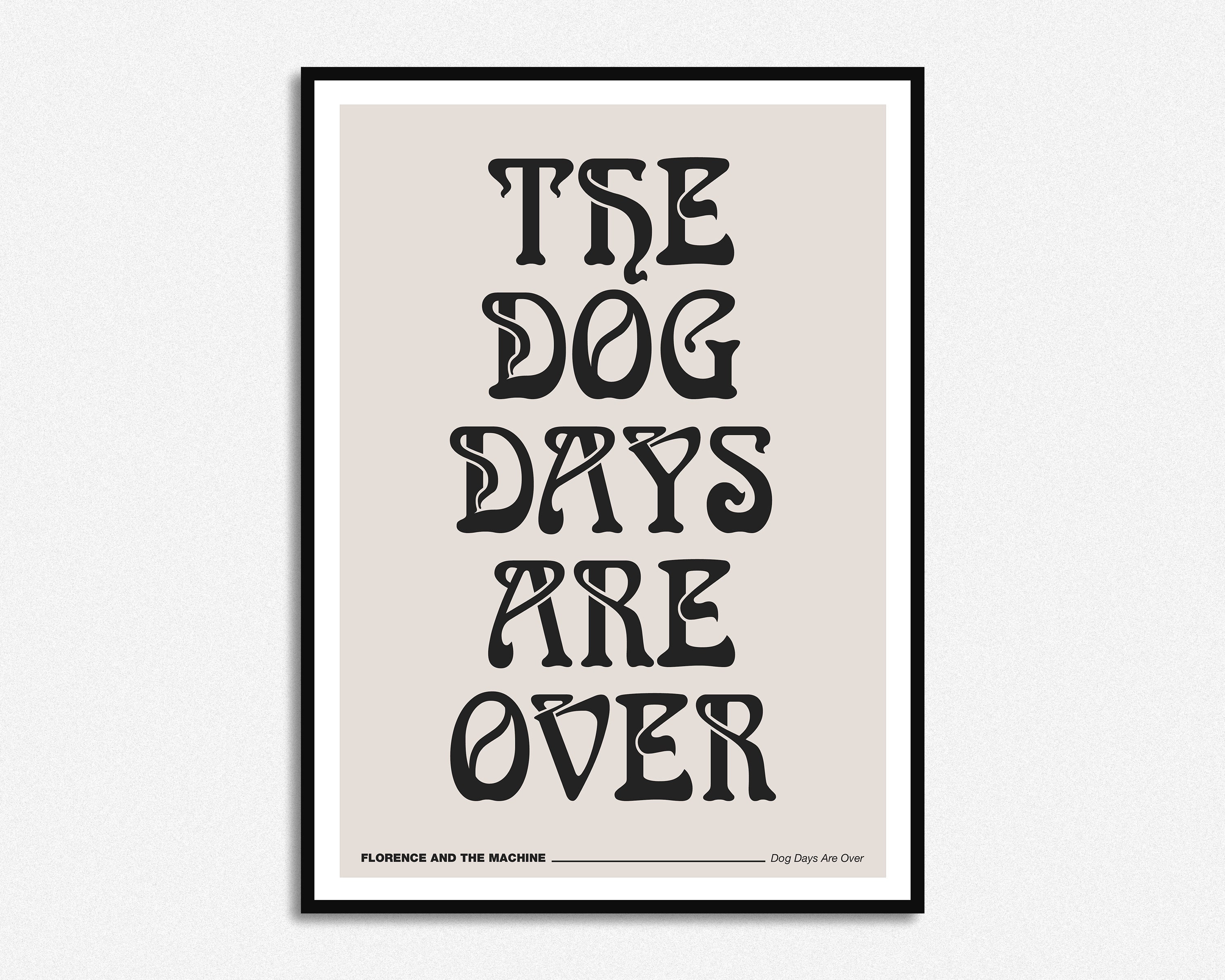 Dog Days Are Over Inspired Lyrics Music Print A5 A4 A3 Etsy UK