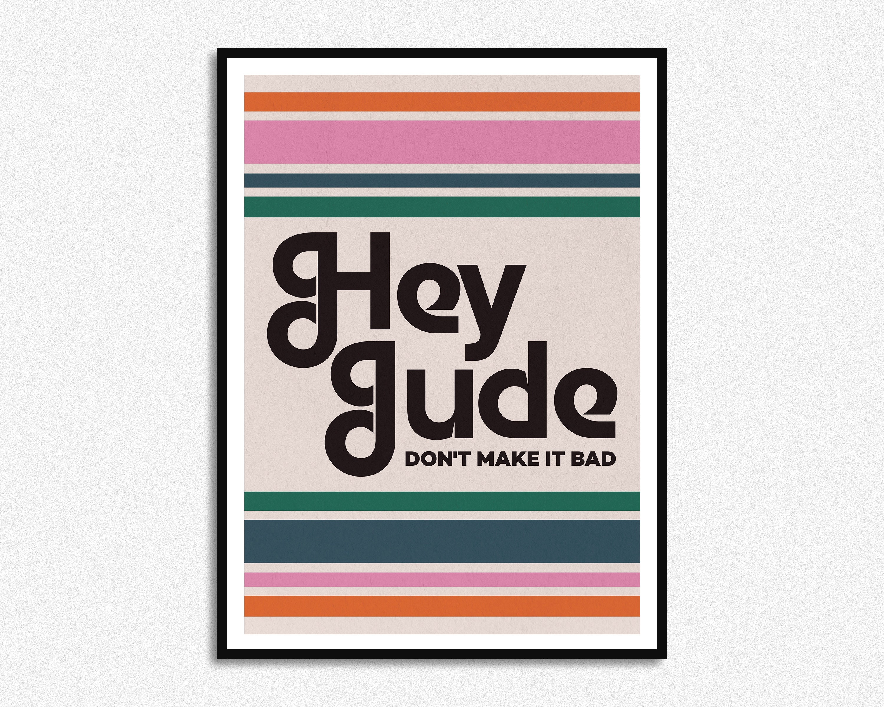 The Beatles Hey Jude Lyrics Print Retro Music A5 A4 A3 - Etsy