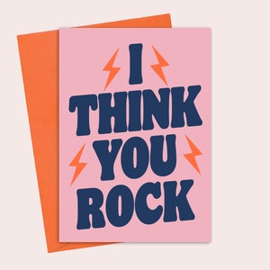 Je pense que tu rock Carte de vœux