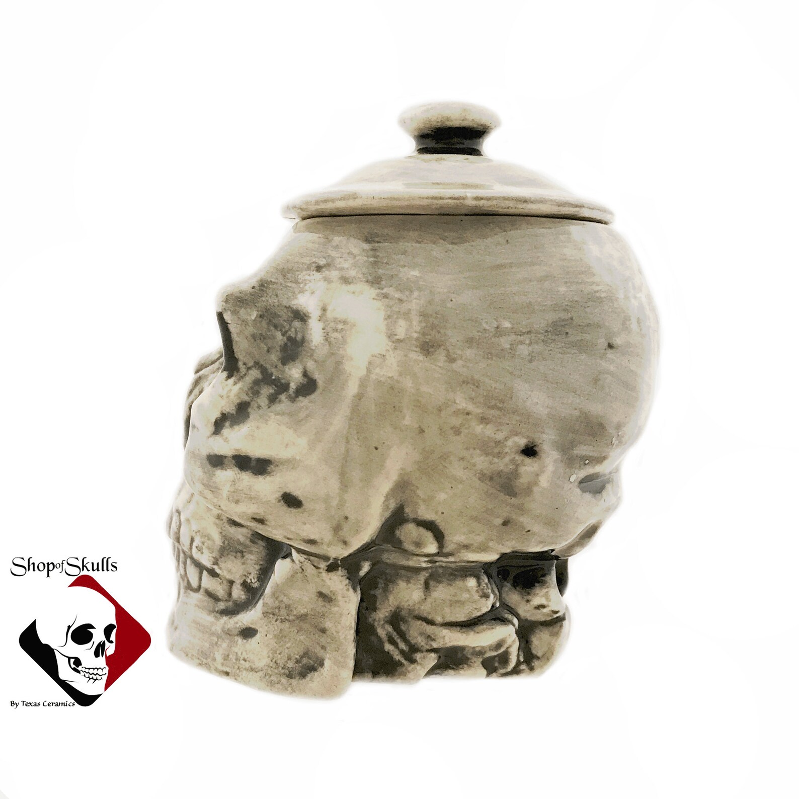 Skull Sugar Bowl and Lid Antique Black Ceramic Skull Etsy