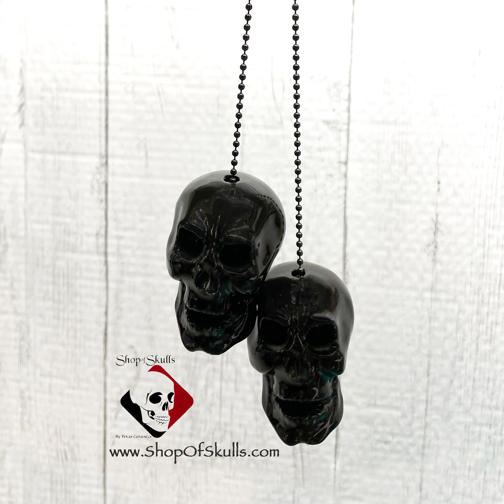 Skull rear view mirror hanger discount