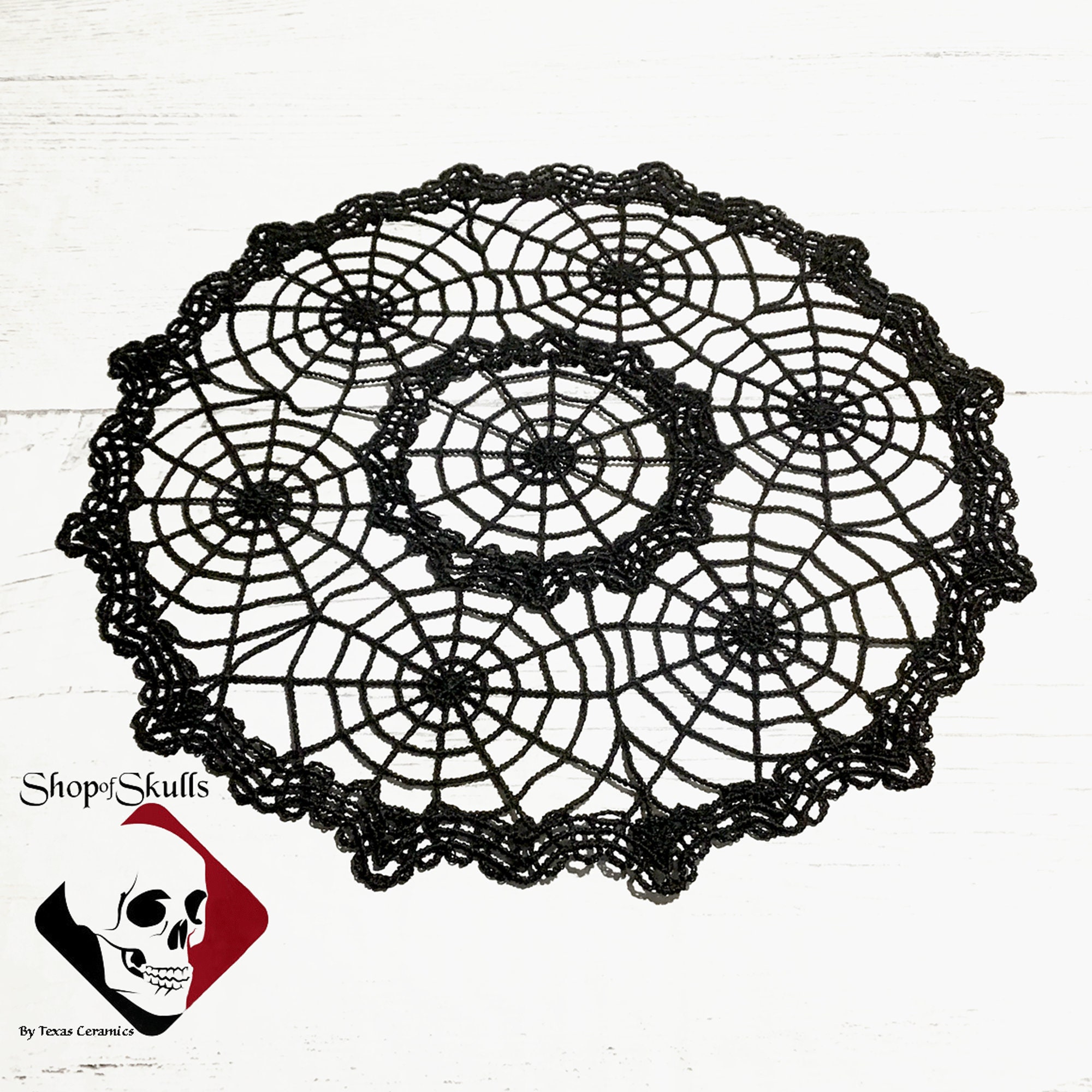 Spiderweb Lace Doily Intricate Cobweb Lace in Goth Black for Etsy