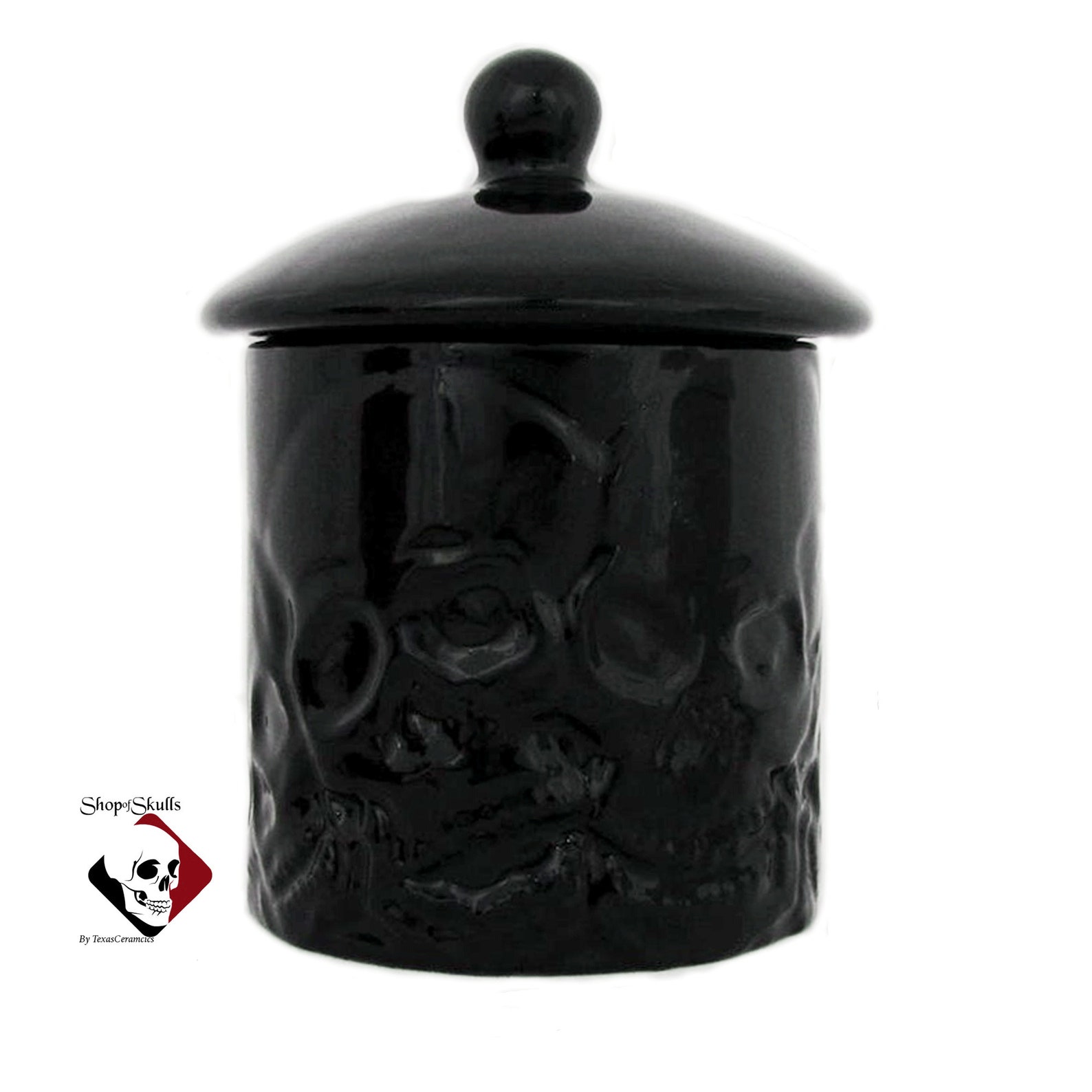 Skull Canister and Lid Skull Sugar Bowl Candy Holder Bath Etsy