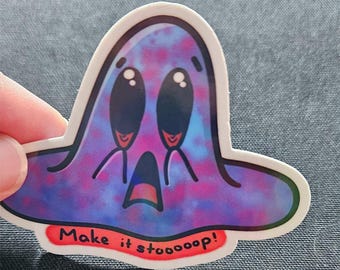 Holographic Meme Slime Sticker - Make it Stop