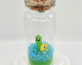 Tiny Slime Monster Pet Taking a Bubble Bath with Rubber Ducky - Gelationous Cube RPG DnD Unique gift Adorable TTRPG Ooze Cute