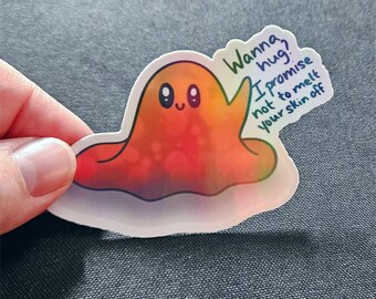 Holographic Meme Slime Sticker - Lava