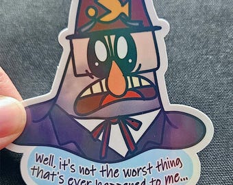 Holographic Grunkle Stan Sticker - Gravity Falls