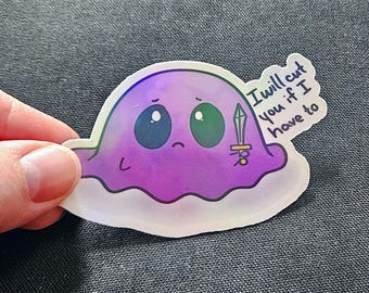 Holographic Meme Slime Sticker - Dagger Cut You