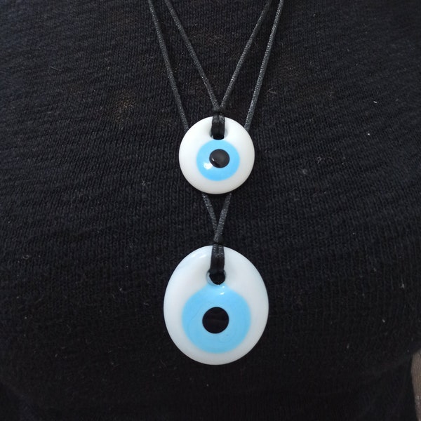 Evil eye necklace, white evil eye necklace, Dainty Necklace, minimal necklace, choker Necklace, Turkish evil Eve, glass amulet Necklace