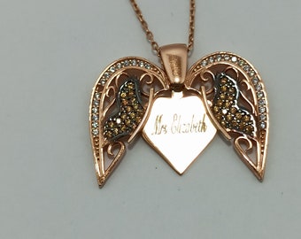 Angel Wings Necklaces, Functional Angel Wings, Wing Necklaces, Name Necklaces, Personalised Necklaces, Personal Jewels, butterfly jewelrys