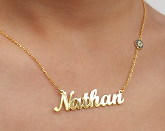 Sterling Silver Name Necklace, Personalized Jewelry, Gift for Mom, Gift for Dainty, Gift for her, Costume Name necklace, Gift jewelry