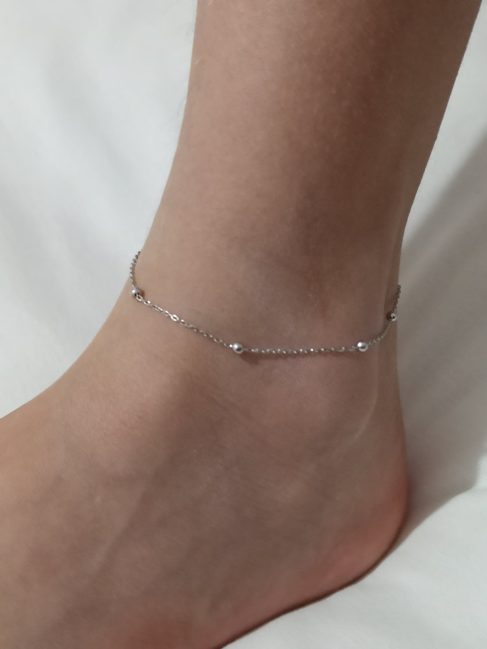Ball Chain Anklet Sequin Chain Anklet Chain Anklet Ball Etsy