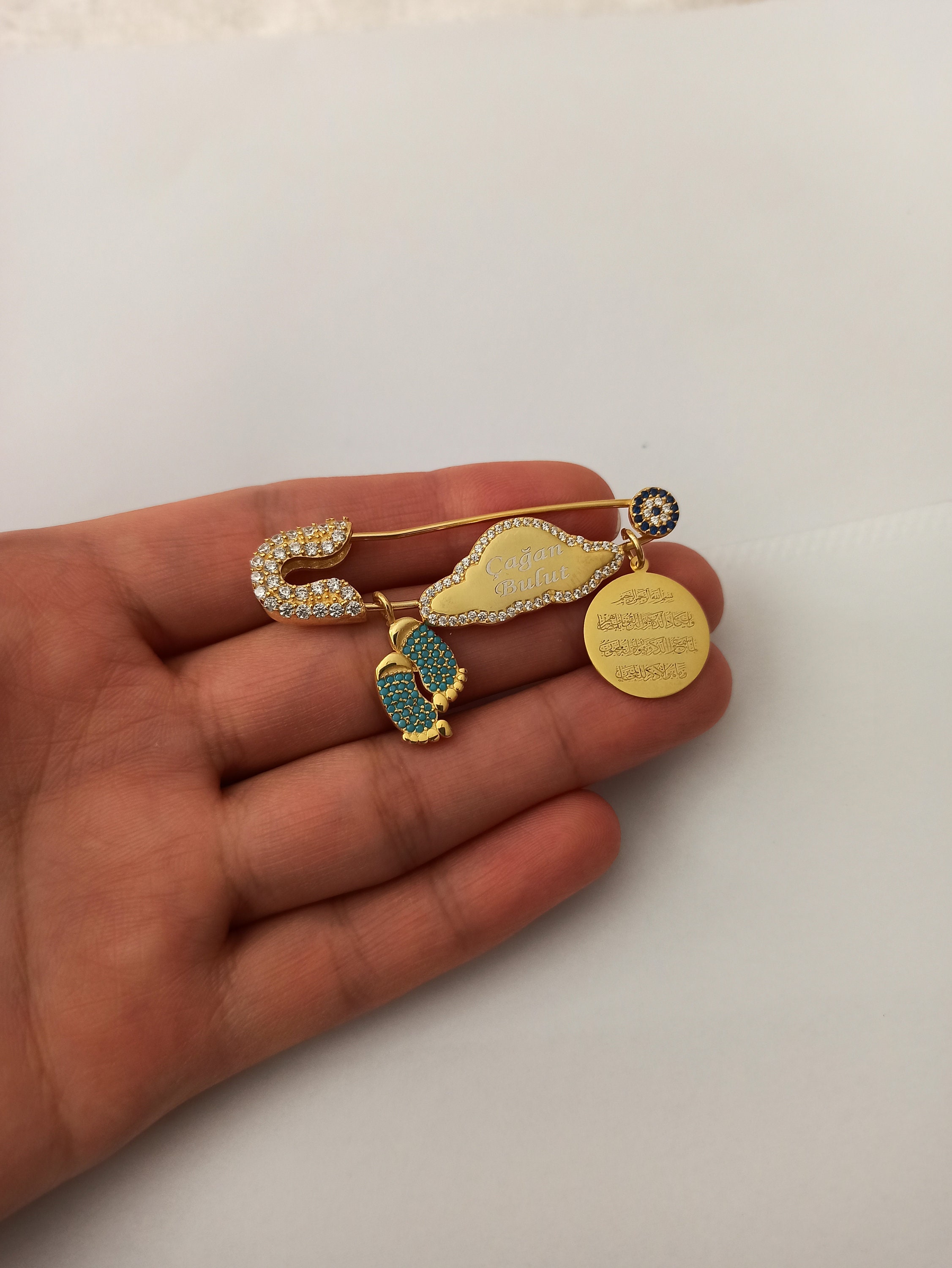 Pin baby jewelry New baby safety pin name jewelery baby Etsy