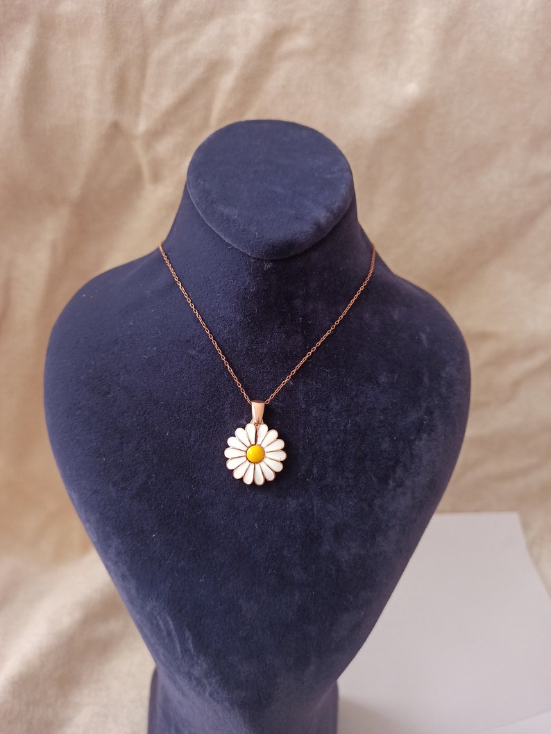 Daisy necklaces , tiny daisy necklace ,925 silver daisy necklace ,daisy pendants ,tiny daisy gift necklace ,to mom gift , gift to girlfriend image 6