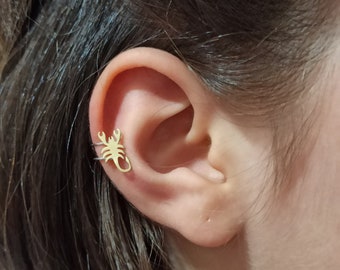 Crab Ear Cuff -PERCED ou NON PERCER Ear Cuff - Ear Cuffs-Helix Earring -Cartilage Earring -Pierced Ear Cuff-Gold Ear Cuff-Helix piercing