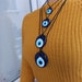 Evil eye necklace, Blue evil eye necklace, Dainty Necklace, minimal necklace, choker Necklace, Turkish evil Eve, glass amulet Necklace, gift 