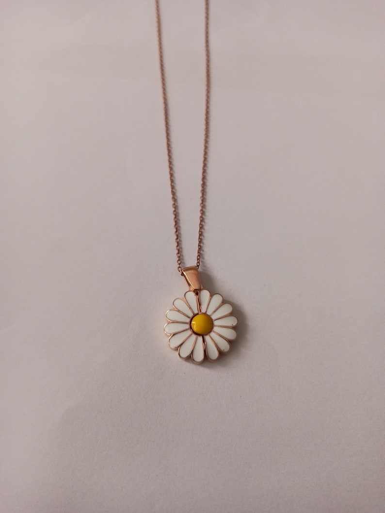 Daisy necklaces , tiny daisy necklace ,925 silver daisy necklace ,daisy pendants ,tiny daisy gift necklace ,to mom gift , gift to girlfriend image 10