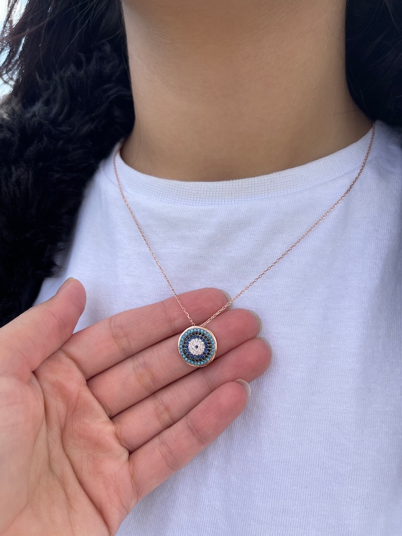 Evil eye necklace deals cheap