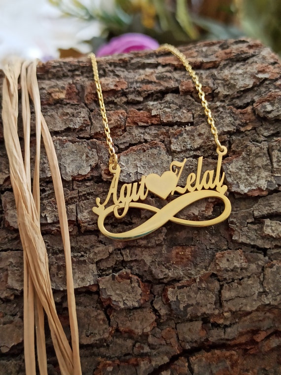Infinity two name necklace sale