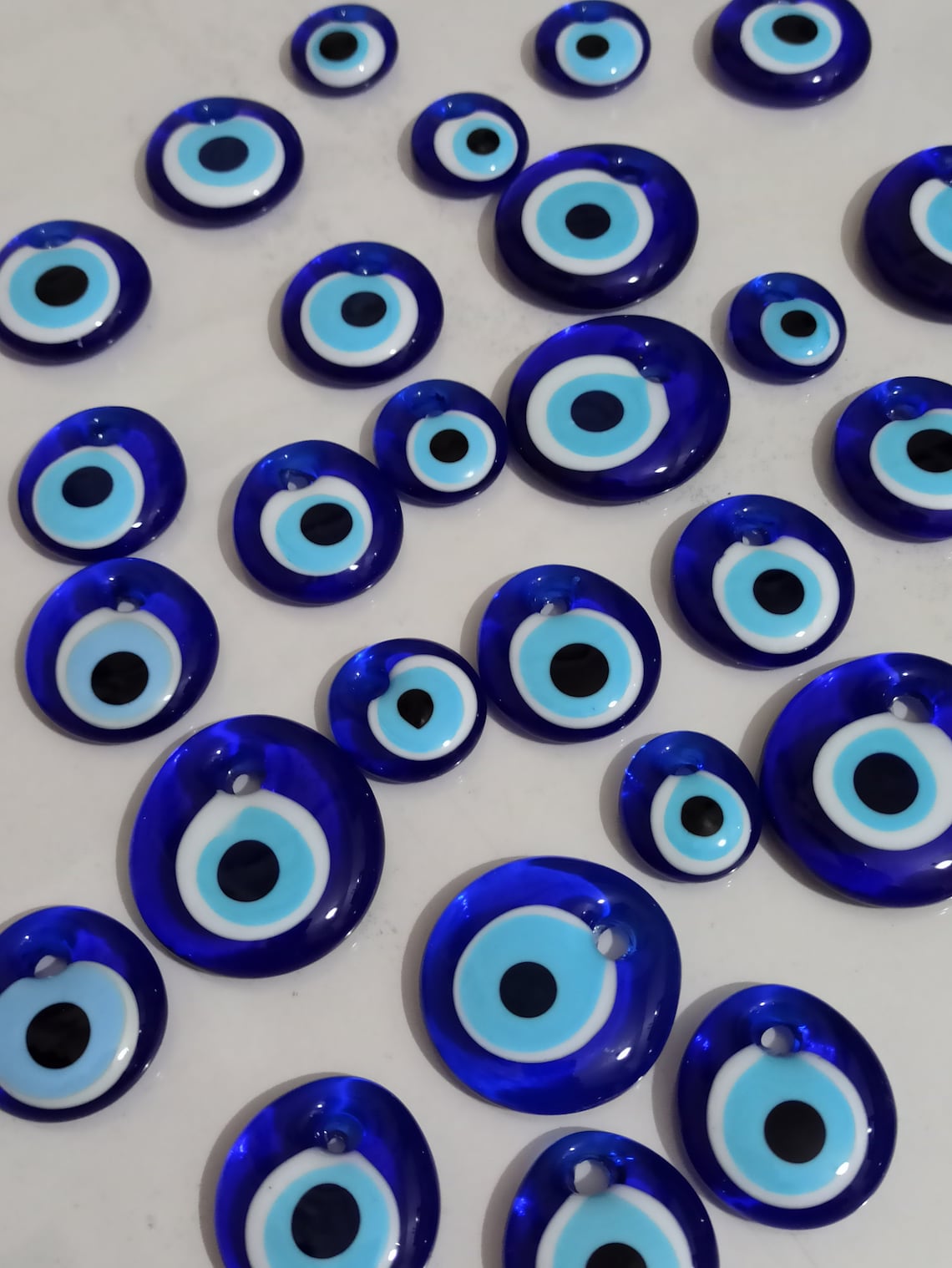 Evil Eye Necklace Big Eveil Eye Necklace Silver Rope Evil Etsy