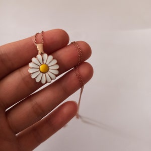 Daisy necklaces , tiny daisy necklace ,925 silver daisy necklace ,daisy pendants ,tiny daisy gift necklace ,to mom gift , gift to girlfriend image 7