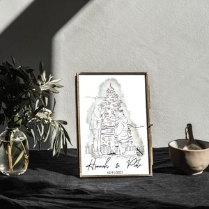 A4 Custom Line Art Portrait - Regalo perfecto o para ti mismo