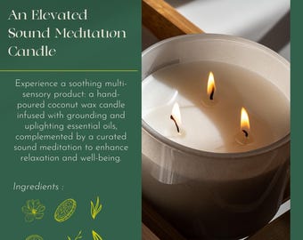 Vela de meditación con experiencia de sonido / Regalo de aromaterapia y atención plena