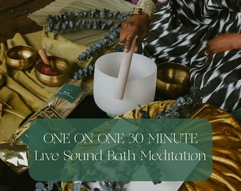 Meditación de baño de sonido en vivo individual / Sanación sonora inmersiva de 60 min (sesión virtual)