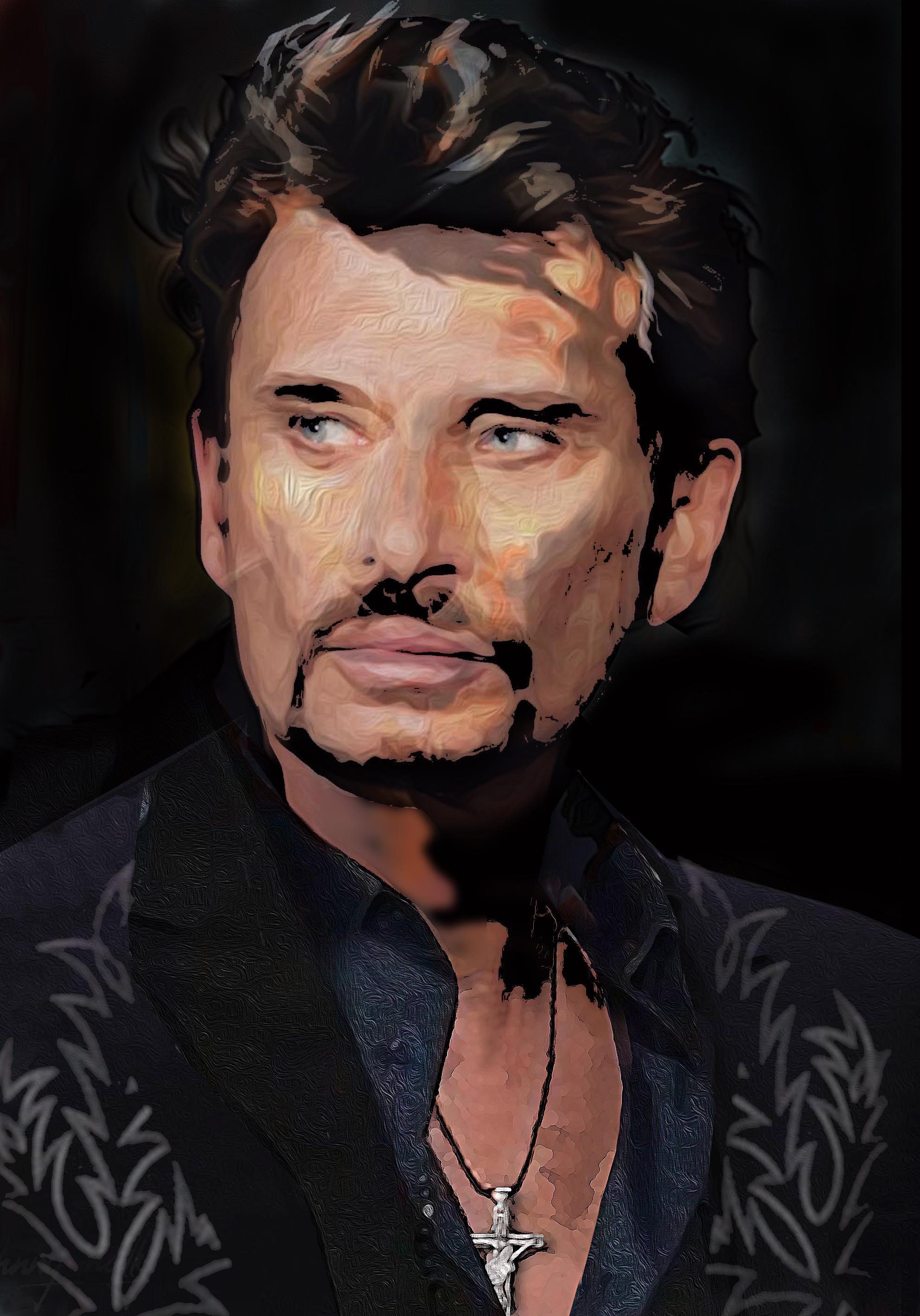 Œuvre d'Art Johnny Hallyday - AV Laquage