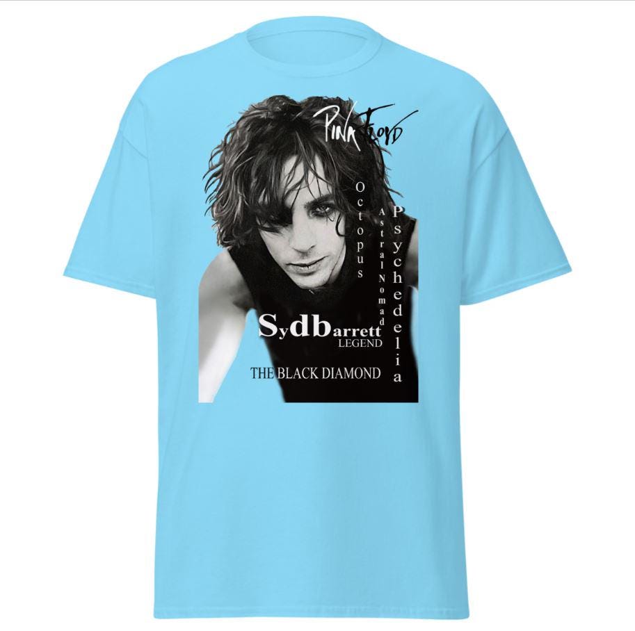 Syd Barrett Pink Floyd T-shirt – Vintage Rock T-shirt for Men and