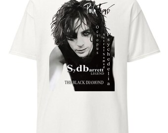 Camiseta de Syd Barrett de Pink Floyd: camiseta vintage de rock para hombre y mujer, leyenda psicodélica, The Black Diamond, regalo para fans del rock.