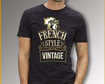 French Vintage Style T-shirt Retro-chic elegance Men&#39;s & Women&#39;s Fashion