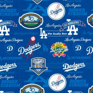 MLB Los Angeles Dodgers Cotton Fabric Stadium - 1/2 Yard